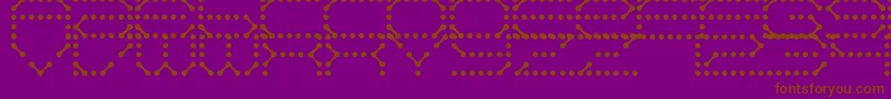 QzTeletype Font – Brown Fonts on Purple Background