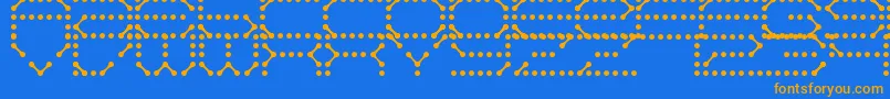 Шрифт QzTeletype – оранжевые шрифты на синем фоне