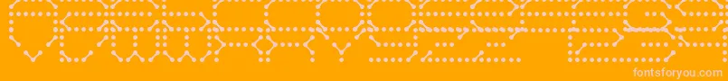 QzTeletype Font – Pink Fonts on Orange Background