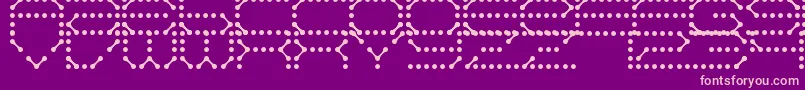 QzTeletype Font – Pink Fonts on Purple Background