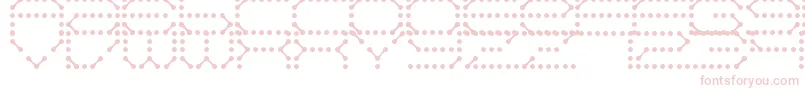 QzTeletype-Schriftart – Rosa Schriften auf weißem Hintergrund