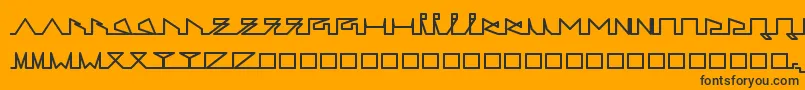 LifeSLines Font – Black Fonts on Orange Background