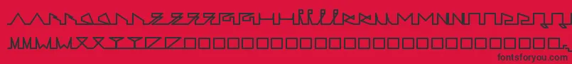 Шрифт LifeSLines – чёрные шрифты на красном фоне