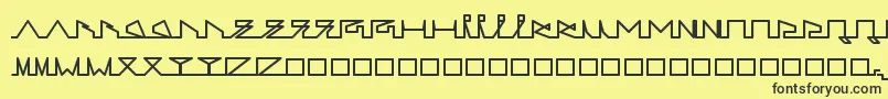 LifeSLines-fontti – mustat fontit keltaisella taustalla