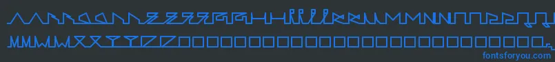 Шрифт LifeSLines – синие шрифты на чёрном фоне