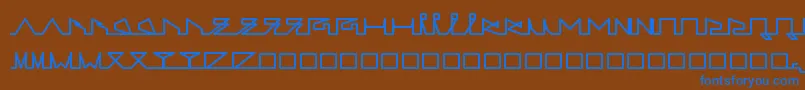 LifeSLines Font – Blue Fonts on Brown Background