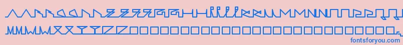LifeSLines-fontti – siniset fontit vaaleanpunaisella taustalla