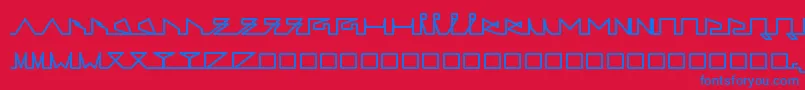 LifeSLines Font – Blue Fonts on Red Background