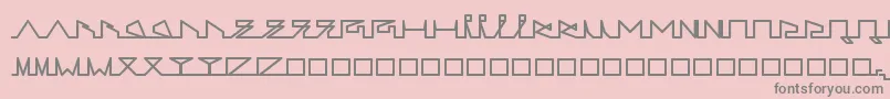 フォントLifeSLines – ピンクの背景に灰色の文字