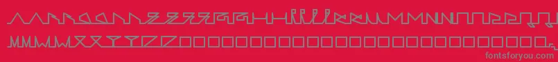 LifeSLines-Schriftart – Graue Schriften auf rotem Hintergrund