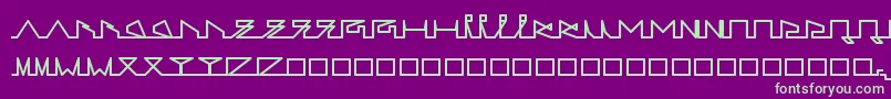 LifeSLines-fontti – vihreät fontit violetilla taustalla