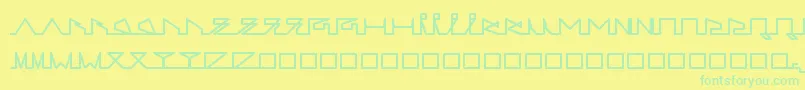 フォントLifeSLines – 黄色い背景に緑の文字