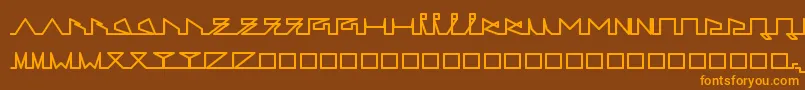 LifeSLines Font – Orange Fonts on Brown Background