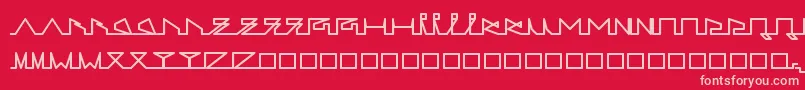 LifeSLines-Schriftart – Rosa Schriften auf rotem Hintergrund