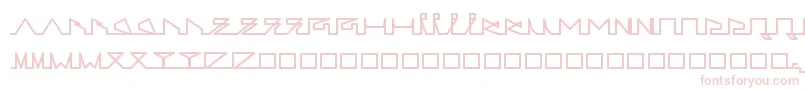 LifeSLines-fontti – vaaleanpunaiset fontit valkoisella taustalla