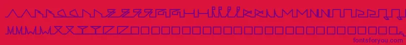 LifeSLines-fontti – violetit fontit punaisella taustalla