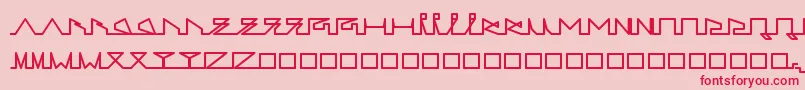 フォントLifeSLines – ピンクの背景に赤い文字