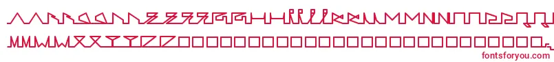 LifeSLines-Schriftart – Rote Schriften auf weißem Hintergrund