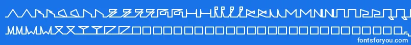 LifeSLines-fontti – valkoiset fontit sinisellä taustalla