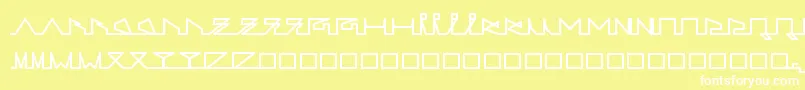 Шрифт LifeSLines – белые шрифты на жёлтом фоне