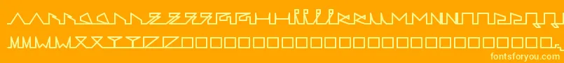 LifeSLines-fontti – keltaiset fontit oranssilla taustalla