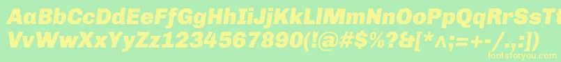 ChivoBlackitalic Font – Yellow Fonts on Green Background