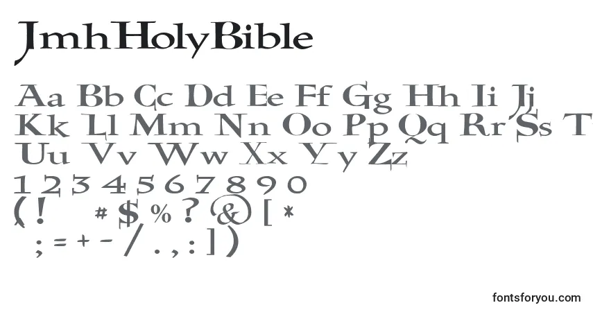 Schriftart JmhHolyBible (66668) – Alphabet, Zahlen, spezielle Symbole