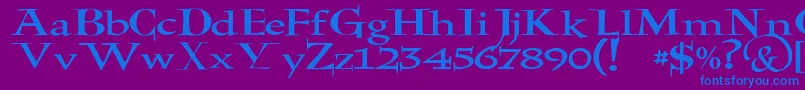 JmhHolyBible Font – Blue Fonts on Purple Background