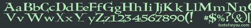 JmhHolyBible Font – Green Fonts on Black Background