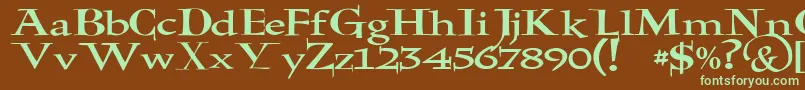 JmhHolyBible Font – Green Fonts on Brown Background