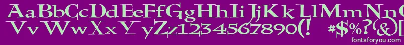 JmhHolyBible Font – Green Fonts on Purple Background