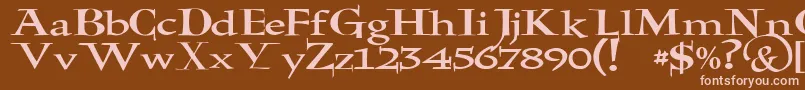 JmhHolyBible Font – Pink Fonts on Brown Background