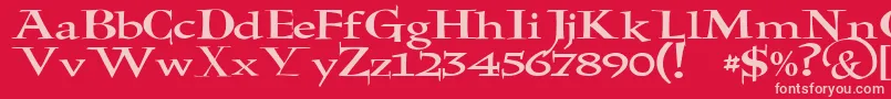 JmhHolyBible Font – Pink Fonts on Red Background