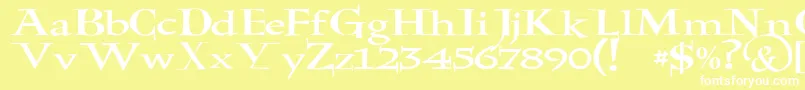 JmhHolyBible Font – White Fonts on Yellow Background