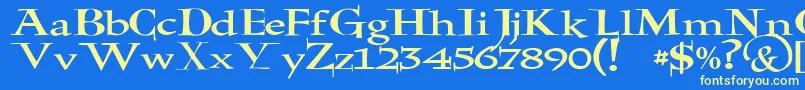 JmhHolyBible Font – Yellow Fonts on Blue Background