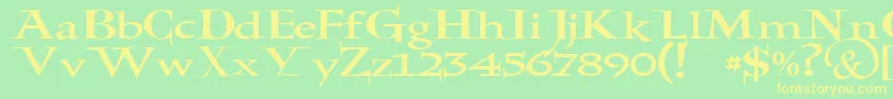 JmhHolyBible Font – Yellow Fonts on Green Background