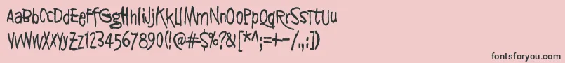 SyntinenIhminenOnKaunisIhminen Font – Black Fonts on Pink Background