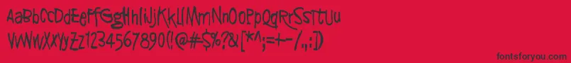 SyntinenIhminenOnKaunisIhminen Font – Black Fonts on Red Background