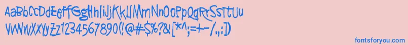 SyntinenIhminenOnKaunisIhminen Font – Blue Fonts on Pink Background