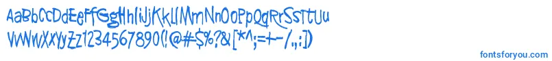 SyntinenIhminenOnKaunisIhminen Font – Blue Fonts on White Background