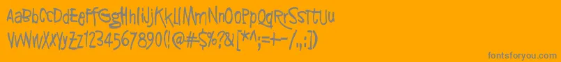 SyntinenIhminenOnKaunisIhminen Font – Gray Fonts on Orange Background