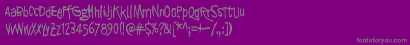 SyntinenIhminenOnKaunisIhminen Font – Gray Fonts on Purple Background
