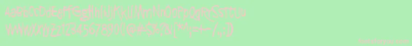 SyntinenIhminenOnKaunisIhminen Font – Pink Fonts on Green Background