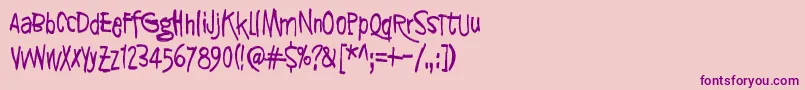 SyntinenIhminenOnKaunisIhminen Font – Purple Fonts on Pink Background