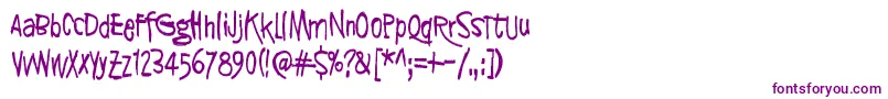 SyntinenIhminenOnKaunisIhminen Font – Purple Fonts on White Background