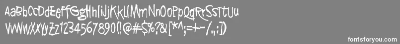 フォントSyntinenIhminenOnKaunisIhminen – 灰色の背景に白い文字