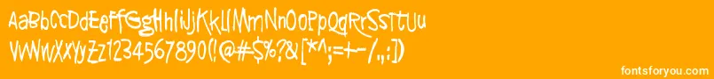 SyntinenIhminenOnKaunisIhminen Font – White Fonts on Orange Background