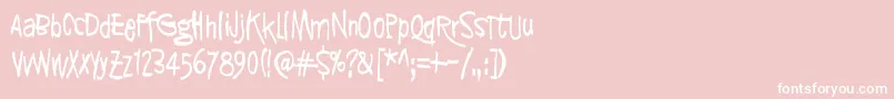 SyntinenIhminenOnKaunisIhminen Font – White Fonts on Pink Background