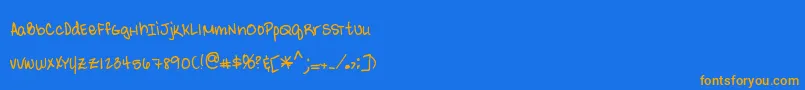 Availablereservation Font – Orange Fonts on Blue Background
