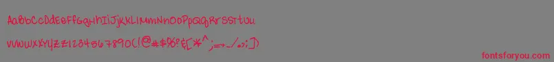 Availablereservation Font – Red Fonts on Gray Background